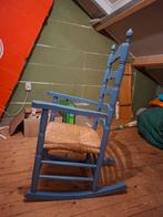 Antieke schommelstoel met rieten zitting, Antiek en Kunst, Antiek | Meubels | Stoelen en Banken, Ophalen