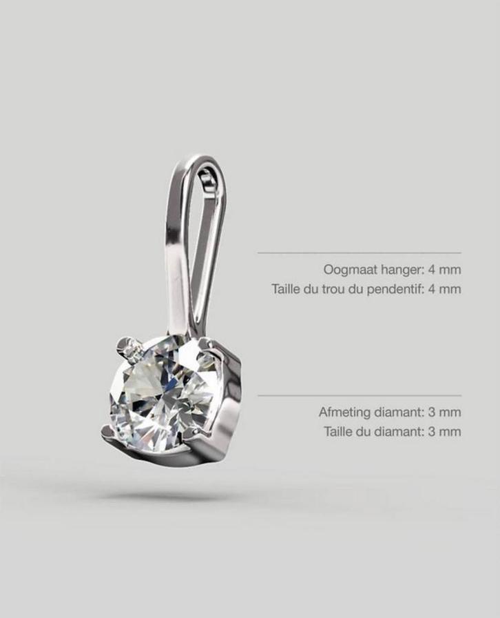 Zeeman Lab Grown Diamand 2stk, Sieraden, Tassen en Uiterlijk, Edelstenen, Nieuw, Ophalen of Verzenden