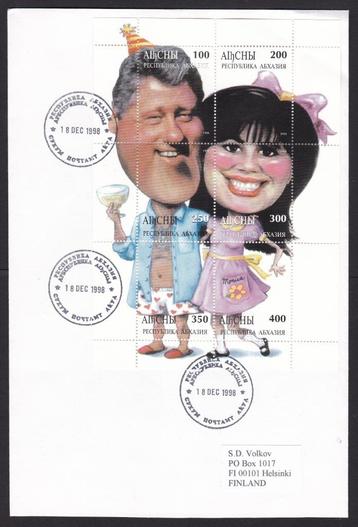 Brief Abchazië met postzegels sex affaire Bill Clinton beschikbaar voor biedingen