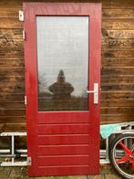 Hardhouten buitendeur, Ophalen of Verzenden, 200 tot 215 cm, Glas, Buitendeur