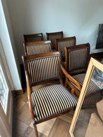 6 antieke stoelen strepen, Antiek en Kunst, Antiek | Meubels | Stoelen en Banken, Ophalen