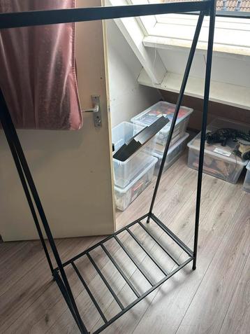 Kledingrek metaal met plank 82x50x150 cm beschikbaar voor biedingen