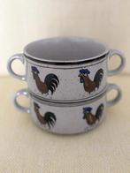 aardewerk ‘boerenbont’ soepkommen, Otagiri, vintage, Huis en Inrichting, Keuken | Servies, Ophalen of Verzenden, Zo goed als nieuw