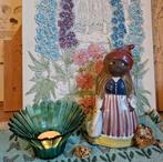Zweeds Keramiek Kabouter Meisje Tomte Gans, Antiek en Kunst, Antiek | Keramiek en Aardewerk, Ophalen of Verzenden