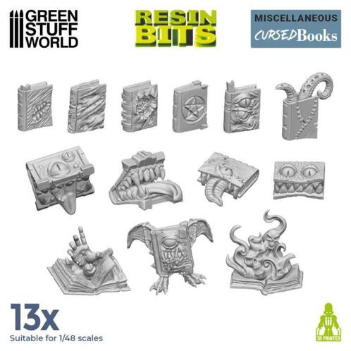 Resin Cursed Books 13x - Vervloekte Boeken 2013 Dungeons, Hobby en Vrije tijd, Wargaming, Nieuw, Overige soorten, Toebehoren, Verzenden