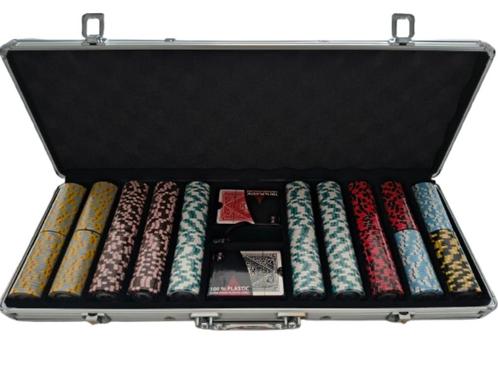 Monte Carlo Tournament Pokerset – 500 Clay Composite Chips (, Hobby en Vrije tijd, Gezelschapsspellen | Kaartspellen, Nieuw, Een of twee spelers