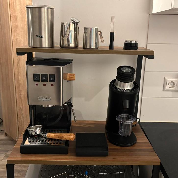 Gaggia Classic Pro + G-ioata DF64 V5 + extra’s, Witgoed en Apparatuur, Koffiezetapparaten, Koffiebonen, Espresso apparaat, Ophalen