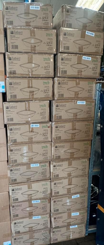 Partij Salade bowls - maaltijd bakken suikerriet 24 x 300st, Diversen, Rommelmarktspullen, Nieuw, Ophalen
