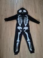 Fleece onesie met skelet print - Maat 110/116, Ophalen of Verzenden, Gebruikt, 110 t/m 116, Jongen of Meisje