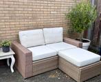 Loungeset met voetenbank/tafeltje (IKEA Sollerön), Tuin en Terras, Rotan, Bank, Zo goed als nieuw, Loungeset