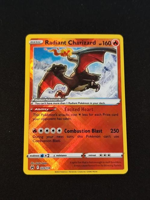 Radiant Charizard - Pokemon Crown Zenith (CRZ 020), Hobby en Vrije tijd, Verzamelkaartspellen | Pokémon, Zo goed als nieuw, Losse kaart