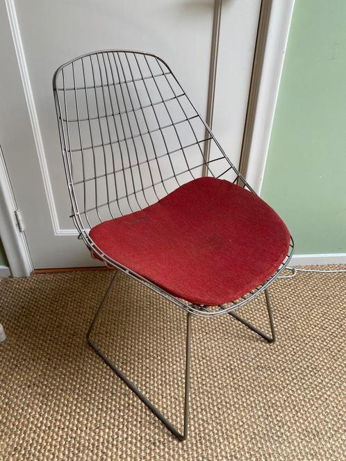 Pastoe SM05 draadstoel met origineel kussen, Huis en Inrichting, Stoelen, Gebruikt, Eén, Metaal, Ophalen of Verzenden