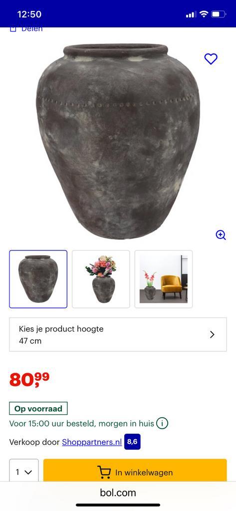 Bloemenvaas/kruik, Huis en Inrichting, Woonaccessoires | Vazen, Nieuw, Ophalen of Verzenden
