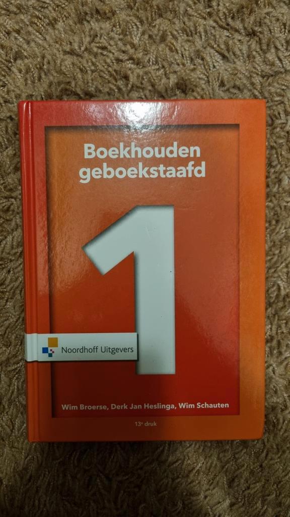 Boekhouden geboekstaafd 1 - 13e druk, Boeken, Schoolboeken, Zo goed als nieuw, Bedrijfseconomie of M&O, Overige niveaus, Ophalen of Verzenden