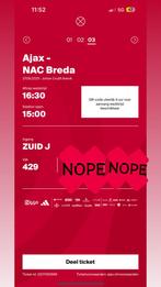 Ajax-Nac Zuid j Vak 429 1x kaartje, Tickets en Kaartjes, Evenementen en Festivals