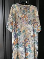 Vintage licht tuniek bloemen kralen oosterse bloemenprint, Kleding | Dames, Maat 38/40 (M), Overige kleuren, Ophalen of Verzenden
