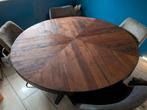 Mangohout eettafel rond 140 cm, Huis en Inrichting, Tafels | Eettafels, Ophalen, Rond, Zo goed als nieuw, Vier personen