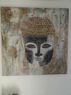 Buddha Boeddha canvas schilderij doek 1 mtr x 1 mtr, Antiek en Kunst, Ophalen