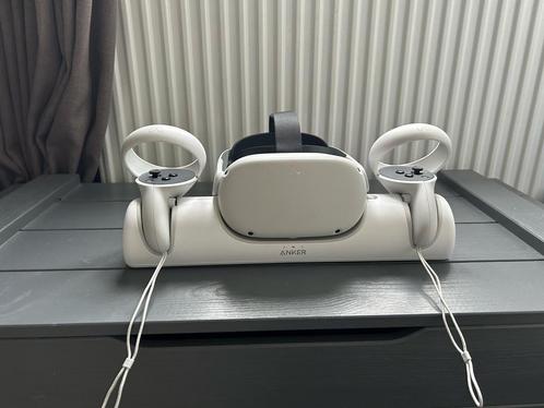 Oculus quest 2 258 GB met elite strap, dock en case, Spelcomputers en Games, Virtual Reality, Zo goed als nieuw, VR-bril, Ophalen