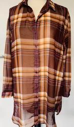 Lange blouse Bershka mt M, Maat 38/40 (M), Bruin, Zo goed als nieuw, Bershka