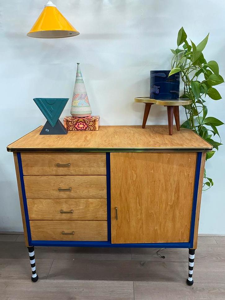 Vintage commode kastje wandmeubel, Huis en Inrichting, Kasten | Wandmeubels, Zo goed als nieuw, Minder dan 100 cm, Minder dan 150 cm