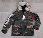 Groen.bruin Bershka winterjas camouflage print maat S, Bruin, Nieuw, Maat 36 (S), Bershka