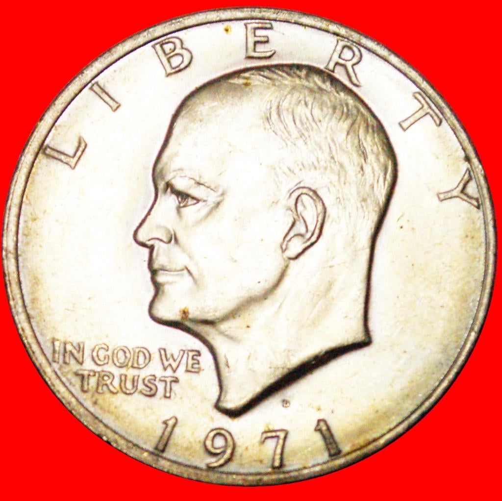 ⰏLUNAR DOLLAR (1971-1999): USA 1971D EISENHOWER (1890-1969)!, Postzegels en Munten, Munten | Amerika, Ophalen of Verzenden, Noord-Amerika