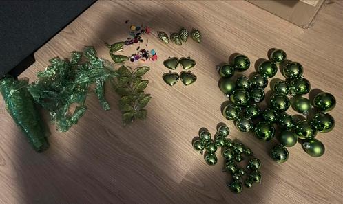 Groene kerstballen set hangers kersthangers kerstbal kerst, Diversen, Kerst, Zo goed als nieuw, Verzenden