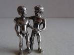 Miniatuur zilver Ej87 2 naakte mannen zilveren miniaturen, Verzenden, Zilver