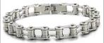Fiets ketting armband, Verzenden, Nieuw, Zilver, Staal