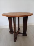 salontafel "art deco stijl", 50 tot 100 cm, Rond, Gebruikt, Eikenhout