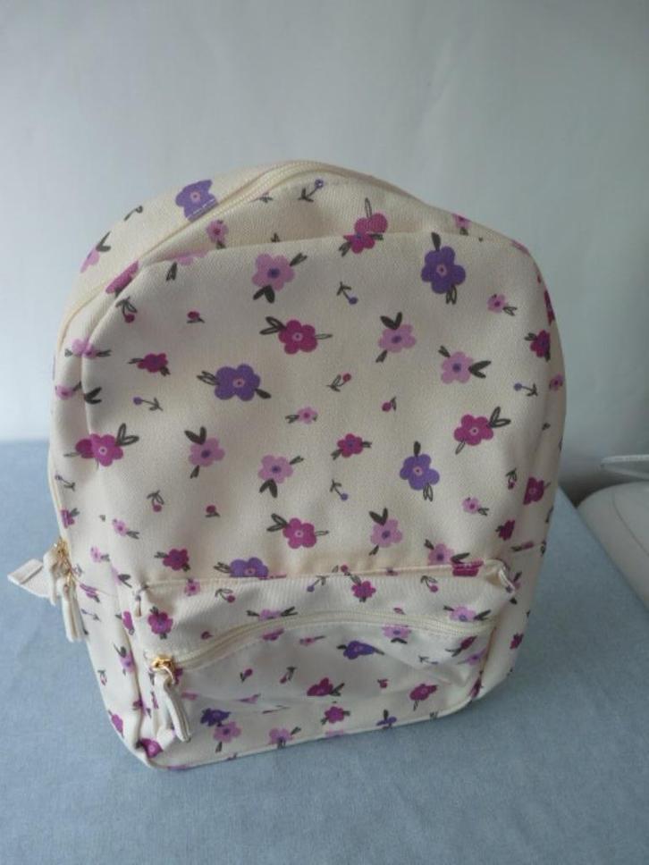 Leuke Rugzak rugtas schooltas roze en paarse bloem nieuw, Sieraden, Tassen en Uiterlijk, Tassen | Rugtassen, Nieuw, Overige merken
