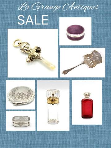 Sale bij La Grange Antiques; antiek zilver en goud.  beschikbaar voor biedingen