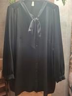 Zwarte blouse met strik, maat 52, Miss Etam, Ophalen of Verzenden, Nieuw, Zwart