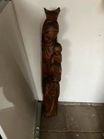 Te koop uitgesneden mariabeeld met kind van hout, Antiek en Kunst, Ophalen of Verzenden