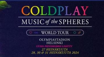 Coldplay Concert Helsinki 27 juli Tickets Kaarten World Tour