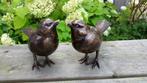 SET MERELS / brons / vogels / BRONZEN TUINBEELD/ bruin, Dierenbeeld, Nieuw, Info@huisentuindecoratiemarie.nl, Huis en tuin decoratie marie
