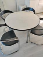 Dining table with 4 chairs, available for pickup!, Ophalen, Gebruikt, 50 tot 100 cm, Vijf personen of meer