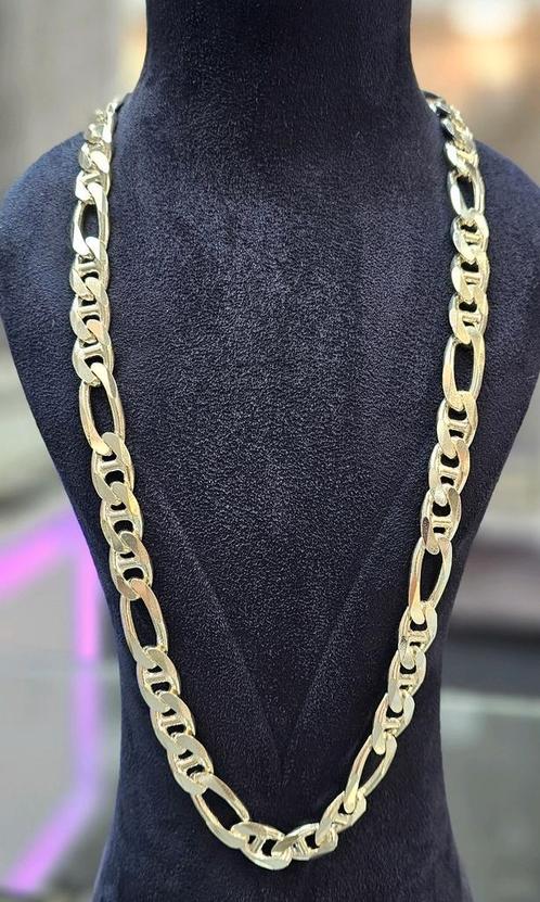 💎💎Figaro zilver 925 ketting massief 💎💎, Sieraden, Tassen en Uiterlijk, Kettingen, Nieuw, Zilver, Zilver, Ophalen of Verzenden