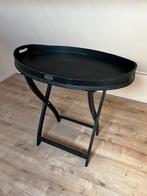 Riverdale butlertafel zwart, Huis en Inrichting, Tafels | Sidetables, 50 tot 100 cm, Rond, Ophalen of Verzenden, Zo goed als nieuw