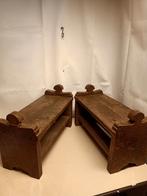 Antieke Eikenhouten Bankjes/Tafeltjes - Set van 2, Ophalen