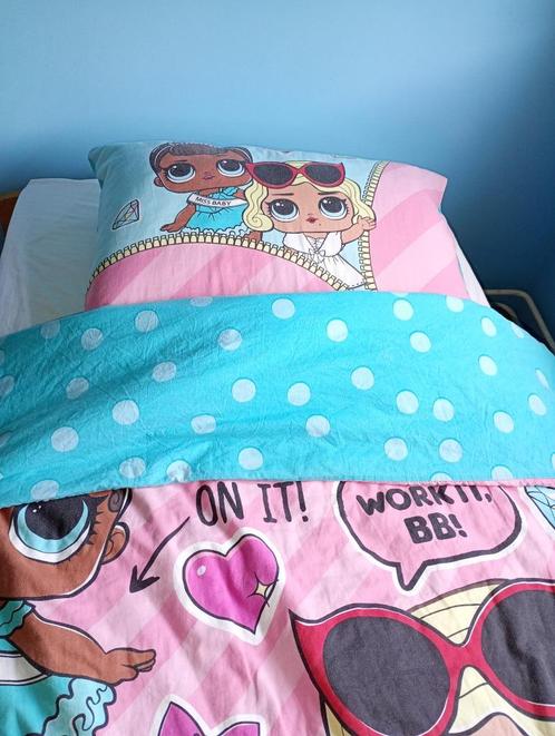 Mooi dekbedovertrek 1 persoons LOL Surprise, Kinderen en Baby's, Kinderkamer | Beddengoed, Zo goed als nieuw, Dekbedovertrek, Roze