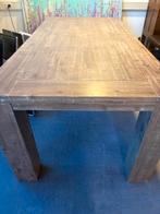 Stoere eetkamer tafel van hout, lichtbruin, 2m lang, Huis en Inrichting, Tafels | Eettafels, Ophalen, 100 tot 150 cm, 200 cm of meer