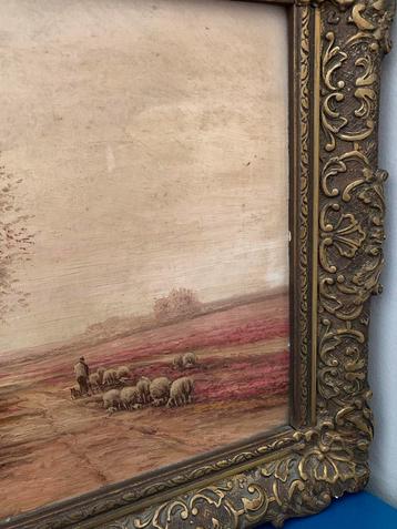 AH Beltman schilderij - Heidelandschap met schapen beschikbaar voor biedingen
