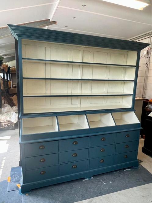 Buffetkast blauw, Huis en Inrichting, Kasten | Buffetkasten, Zo goed als nieuw, 200 cm of meer, 150 tot 200 cm, 50 tot 75 cm, Met plank(en)
