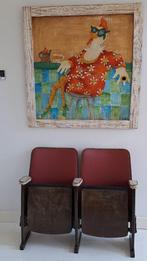 Bioscoopstoeltjes Vintage, Antiek en Kunst, Antiek | Meubels | Stoelen en Banken, Ophalen