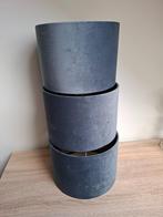 Lampenkappen Dusty 30-30-21 blauw (3 stuks), Huis en Inrichting, Lampen | Lampenkappen, Blauw, Rond, Ophalen of Verzenden, Zo goed als nieuw