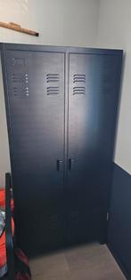 Zwarte Lockerkast - 2 Deuren - 180x85x50 cm, Ophalen, Gebruikt, Industrieel
