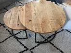 Mango houten salontafels, Huis en Inrichting, Tafels | Salontafels, Ophalen, 50 tot 100 cm, 50 tot 75 cm, Rond