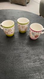 Siaki koffie kopjes 3stuks.    2 x groen 1 x paars, Huis en Inrichting, Keuken | Servies, Ophalen of Verzenden, Overige stijlen